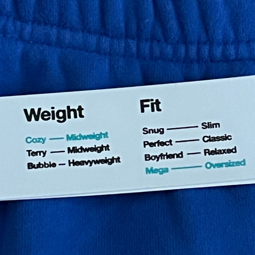 Aritzia TNA Sweatfleece Cozy Fleece Cargo Mega Fit Sweatpants in Jazz Blue, NEW - Picture 10 of 17